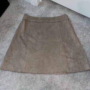 Hyfve scalloped suede skirt